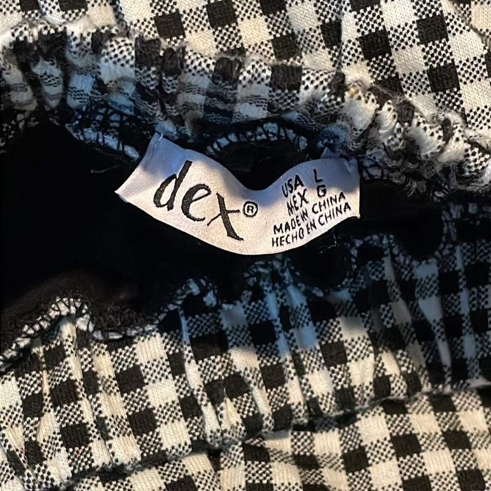 Dex Women’s Black and White Gingham Skort Size L - Picture 2 of 5
